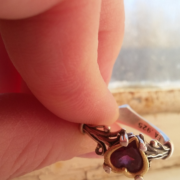 Rustic twilight heart ring - Picture 6 of 8